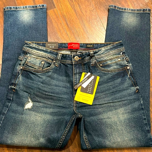NWT Mens Truth.Substance Distressed Slim Fit Stretch Jeans - Picture 1 of 9